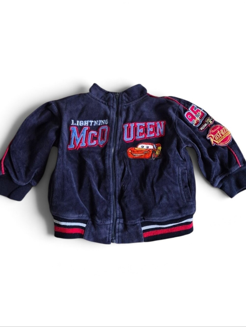 Disney Pixar Cars Toddler Lightning McQueen Zip Front Toddler Size 24mo